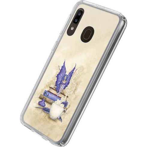 Amy Brown Bookworm Fairy Galaxy A20 Clear Case